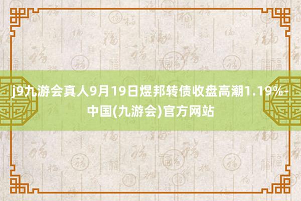 j9九游会真人9月19日煜邦转债收盘高潮1.19%-中国(九游会)官方网站